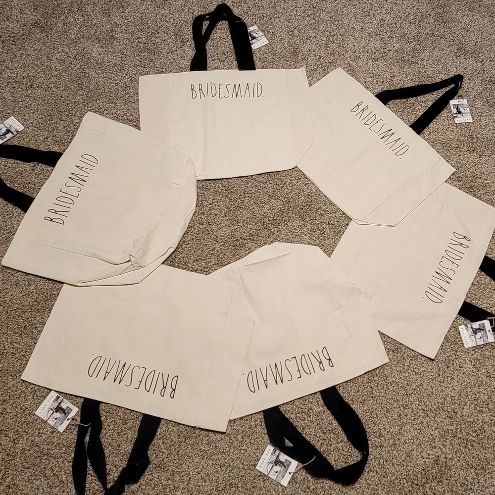 Rae Dunn "Bridesmaid" Tote set of 4